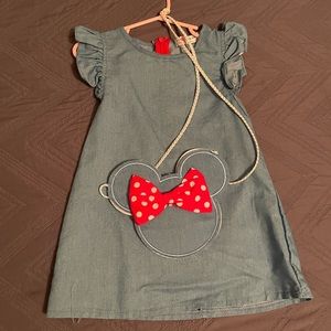 Minnie dress and fabric purse